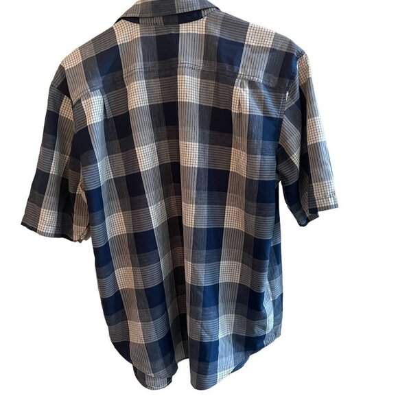 Orvis‎ Western Plaid Shirt Mens XL Blue Button Down Short Sleeve - Picture 2 of 11